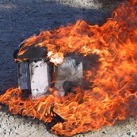 Destroying a Computer by Setting it on Fire