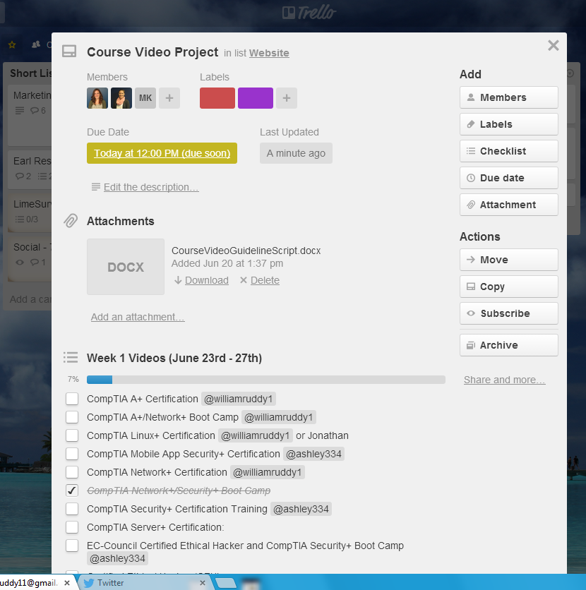 Trello Checklists